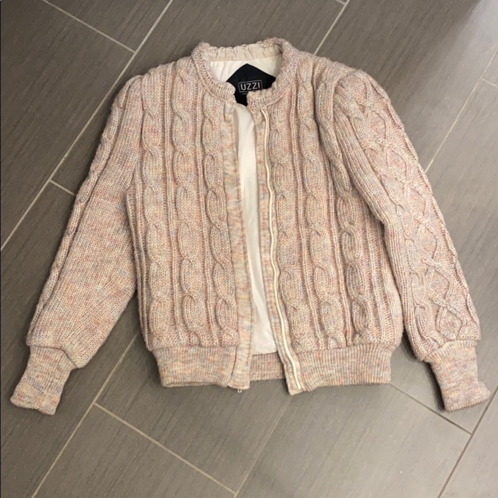 Rare find! Vintage UZZI rainbow/pink sweater